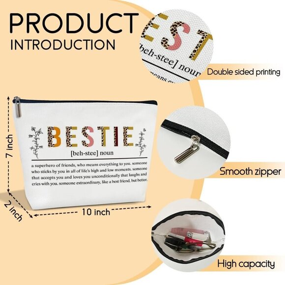 Bestie Definition Makeup Bag for Women, Bestie Gifts for Women Sister Gift for S - Picture 2 of 5
